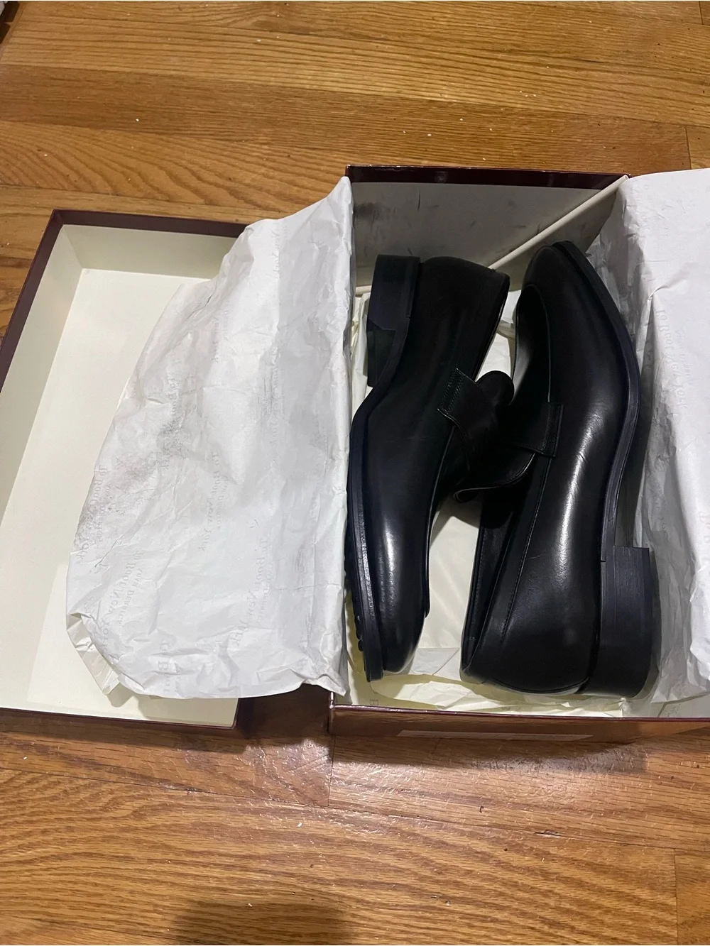 NWB To Boot NY Black Leather Penny Loafers Sz 10.5